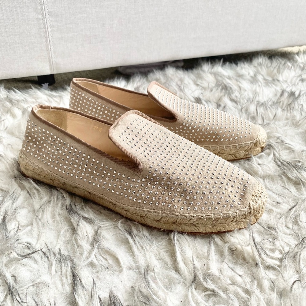 Elyse Walker Studded Suede Espadrilles